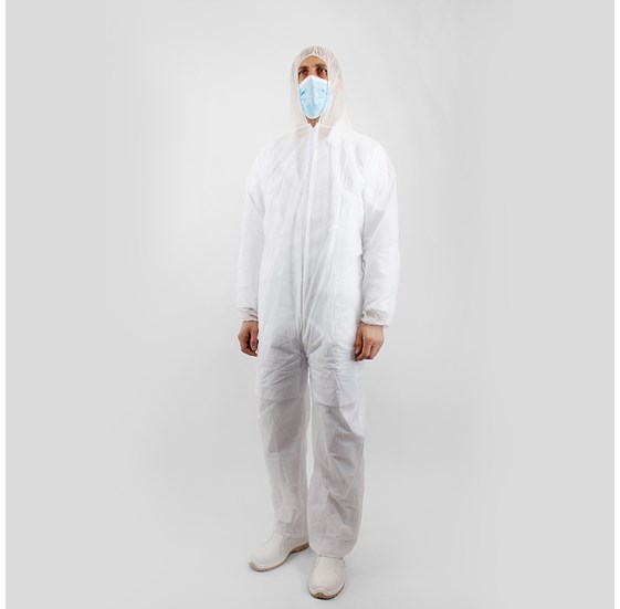 Disposable coverall ARLE white