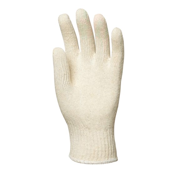 Cotton glove-thick knit, size 7-8
