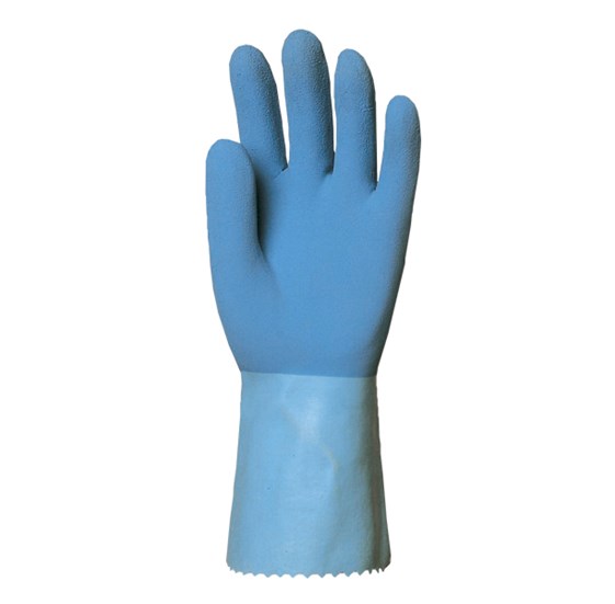 Latex glove 30 cm, blue