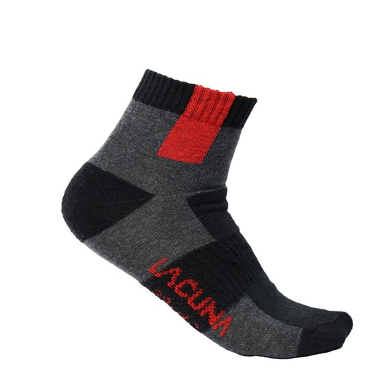 Socks DOSSO black/red, size 43-46, pack 2/1