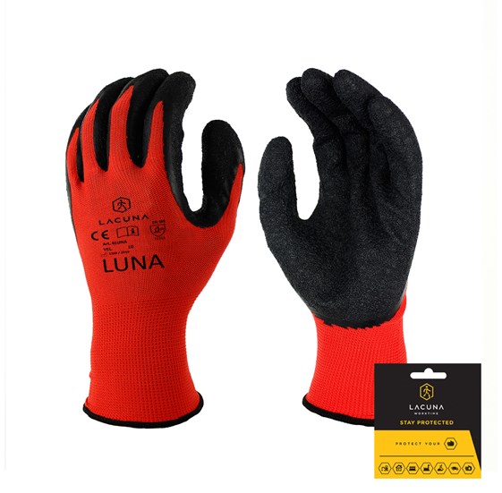 Latex coated glove LUNA size 10
