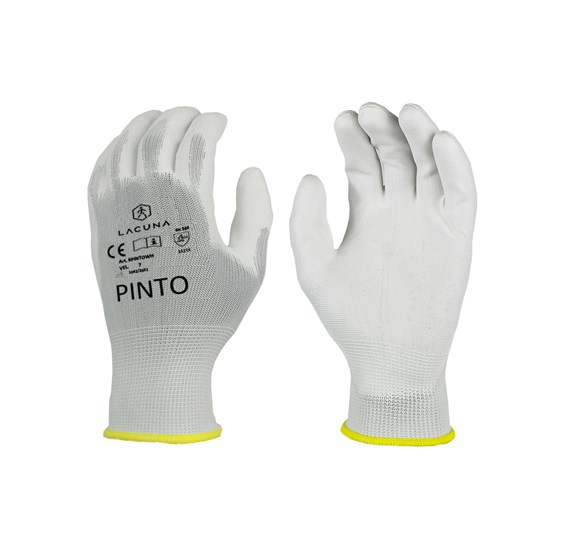 PU coated gloves PINTO white