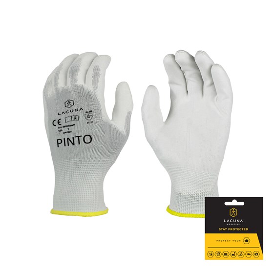 PU coated gloves PINTO white