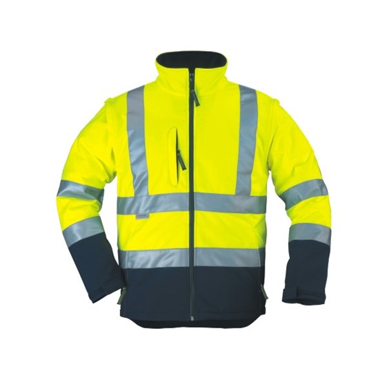 2v1 odsevna softshell jakna STATION Hi-Viz rumena