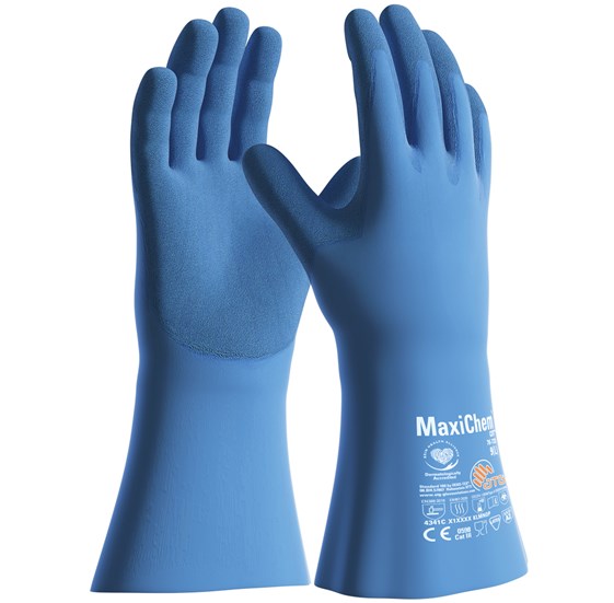 ATG MaxiChem Cut latex duga plava rukavica 35 cm