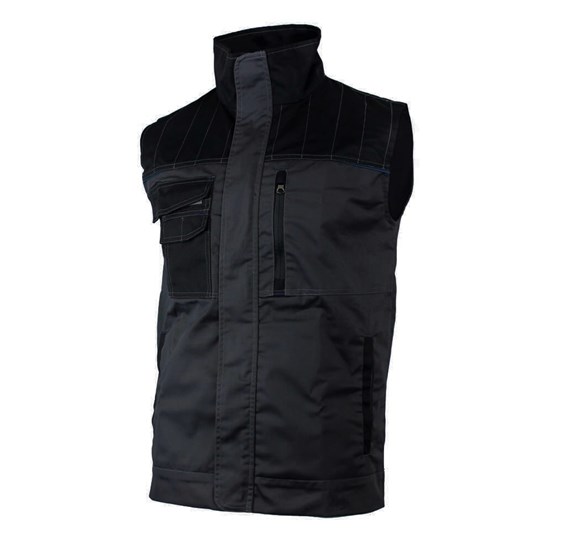 Winter work vest NORTH TECH grey blue