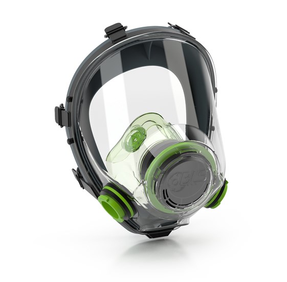 Full face thermoplastic mask for two filters