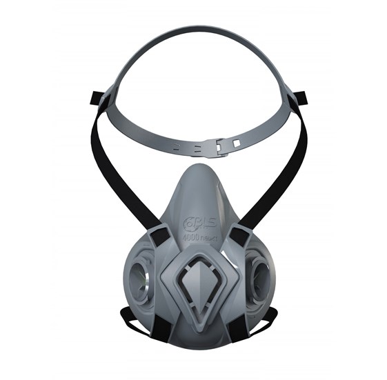 Thermoplastic half mask NEXT with two filters