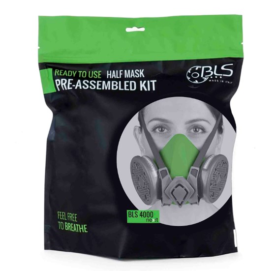 Preasembled kit half mask with filter