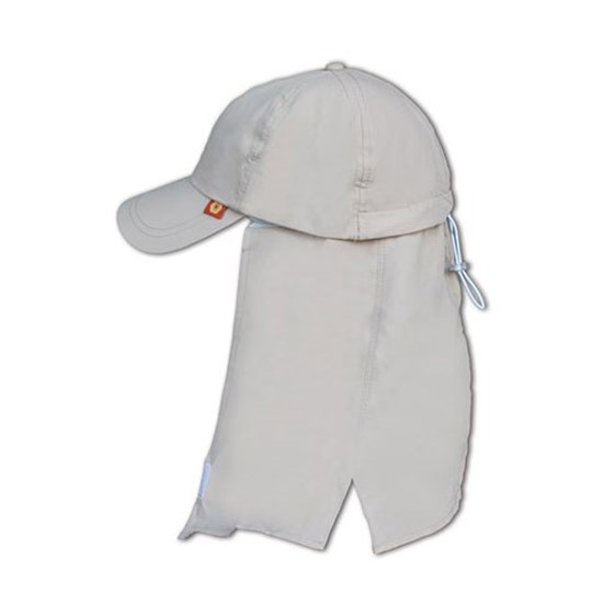 BROKULA SARDA UV cap with removable cloak, beige, ONE SIZE