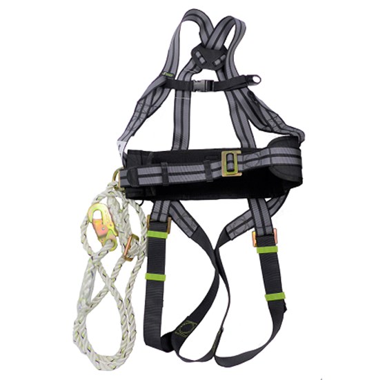 KAMI 3 - Body harness with work positioning belt with rope permanently atached