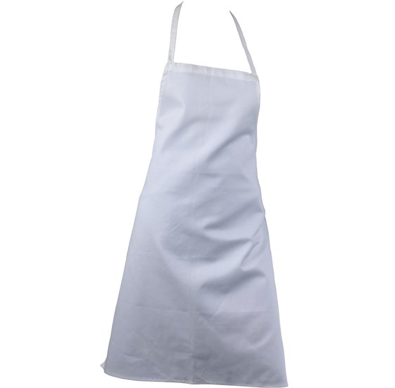 Apron for waiters over neck, white