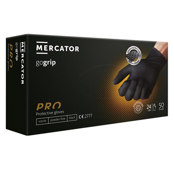Disposable gloves MERCATOR GOGRIP PRO bl