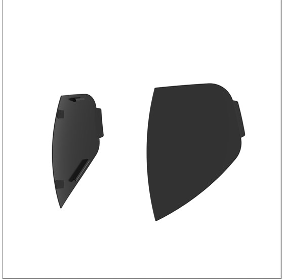 Bočni pokrovi za Radikal kacigu – 1 set (lijevo i desno)