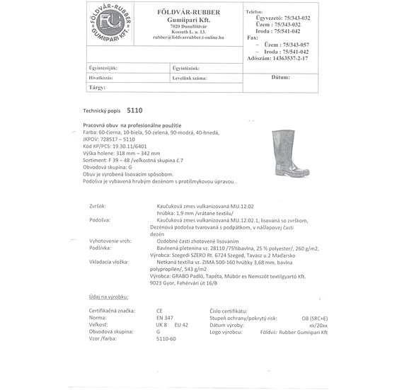 Protective rubber boots black 5110