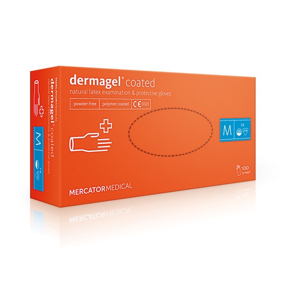 Examination gloves DERMAGEL COATED