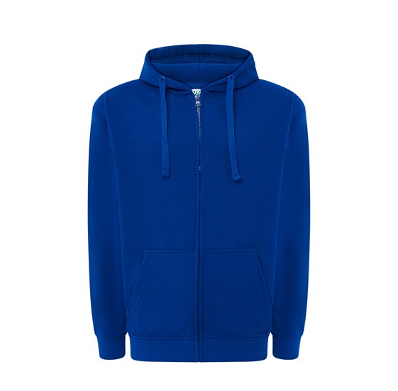 Men shirt HOODIE, wizh a zipper, royal blue, size L