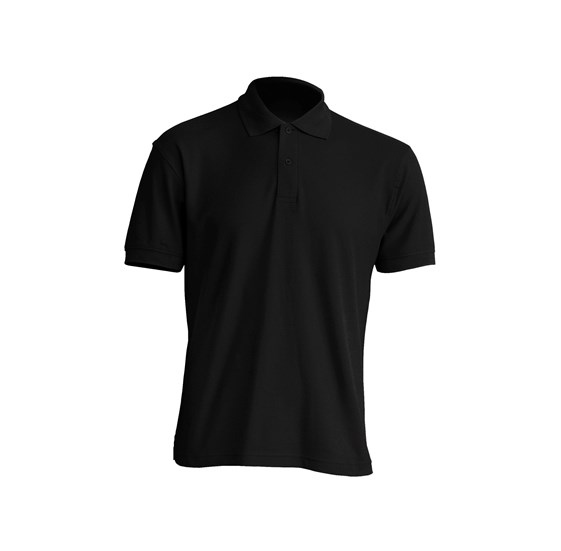 Men's polo short-sleeve T-shirt, black