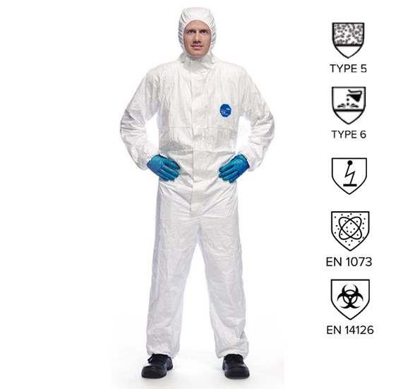 TYVEK 500 Xpert CHF5 Coverall, white size L